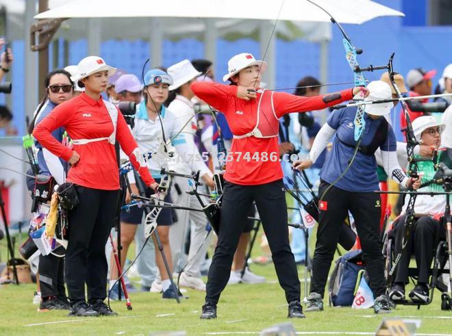 意大利射箭选手在团体比赛中取得胜利